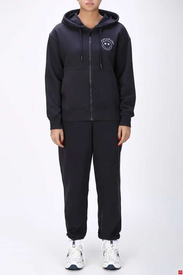 ست سویشرت و شلوار زنانه دورس زغالی جی پی ای JPA کد 04132