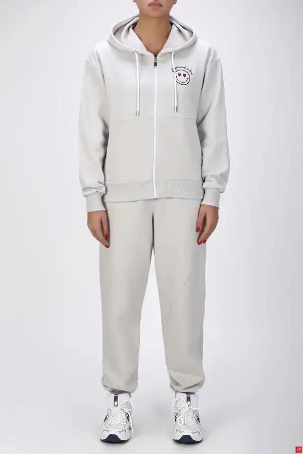 ست سویشرت و شلوار زنانه دورس طوسی روشن جی پی ای JPA کد 04132