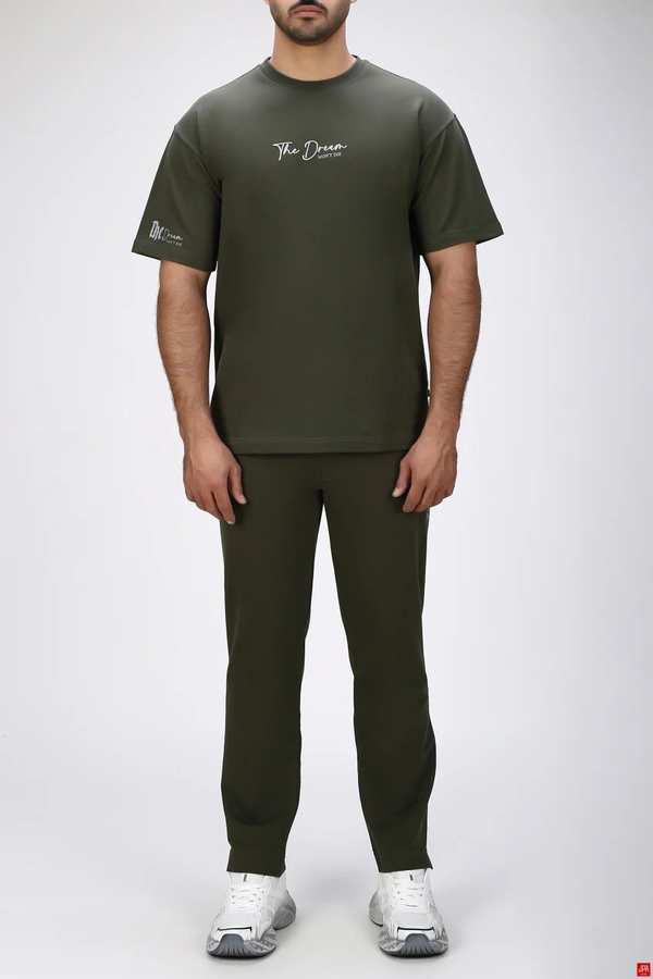 ست تی شرت و شلوار مردانه اسپرت رگولار سبز تیره جی پی ای JPA کد 04134