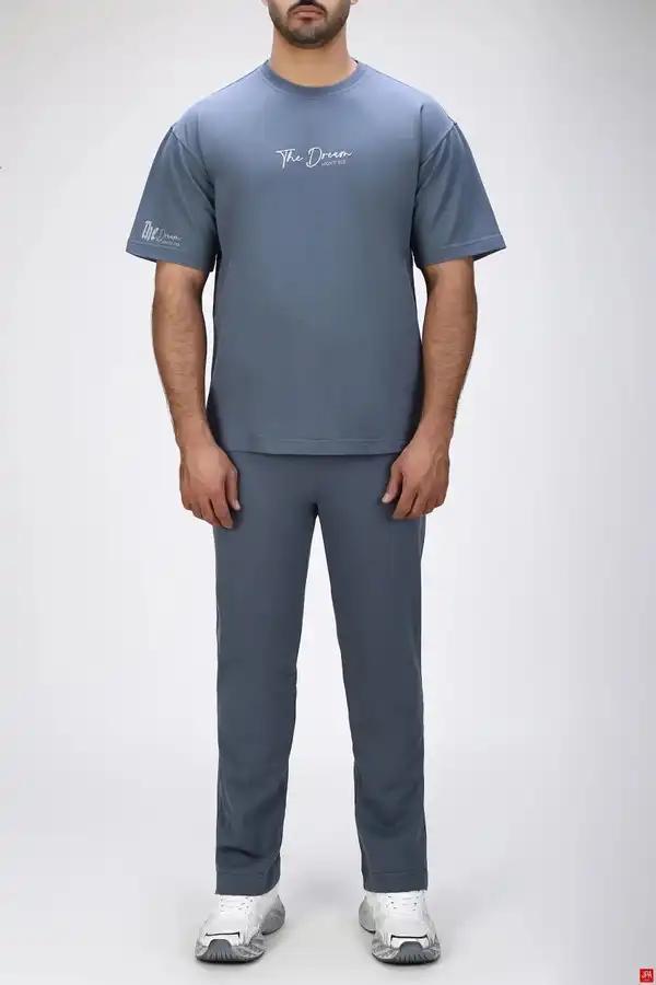 ست تی شرت و شلوار مردانه اسپرت رگولار آبی طوسی جی پی ای JPA کد 04134