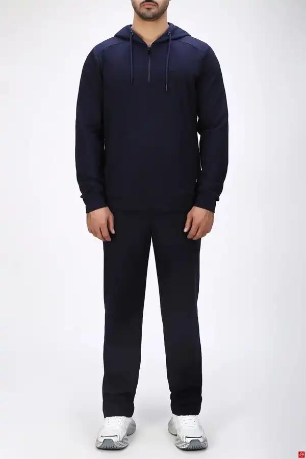 ست هودی و شلوار مردانه اسپرت رگولار سرمه ای جی پی ای JPA کد 04137