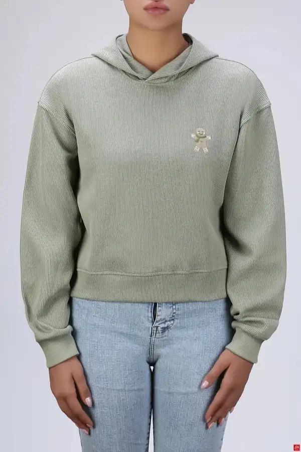 هودی زنانه سبز روشن جی پی ای JPA کد 04162