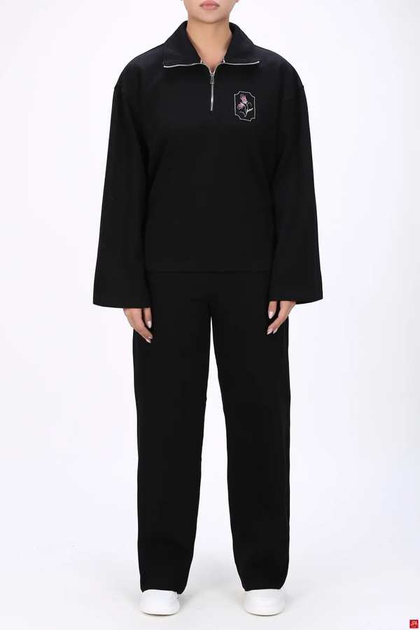 ست بلوز و شلوار زنانه مشکی جی پی ای JPA کد 04152