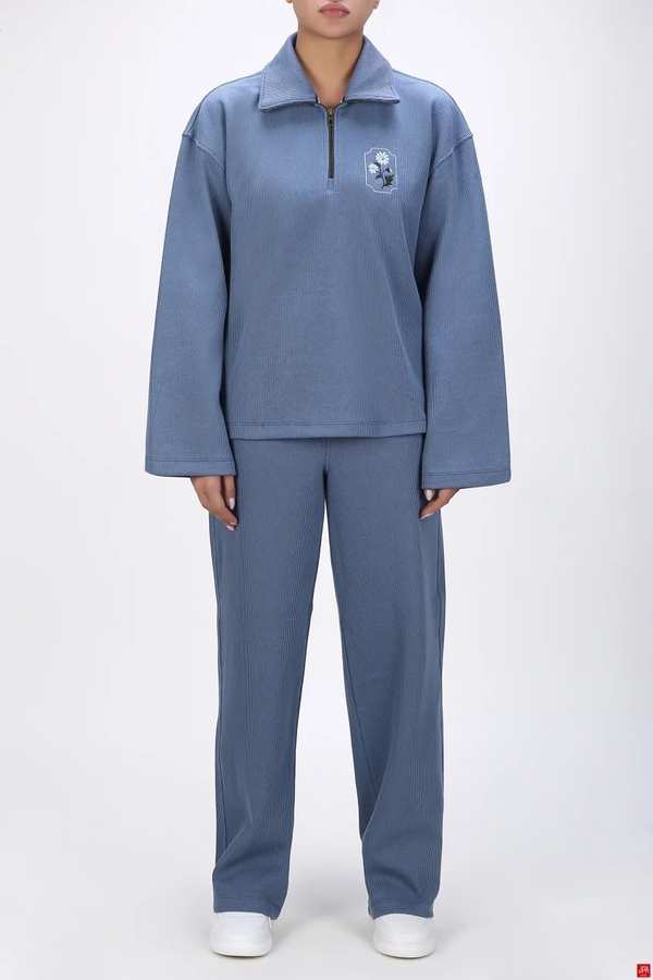 ست بلوز و شلوار زنانه آبی تیره جی پی ای JPA کد 04152