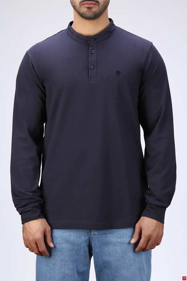 بلوز مردانه یقه دیپلمات زغالی جی پی ای JPA کد 04119
