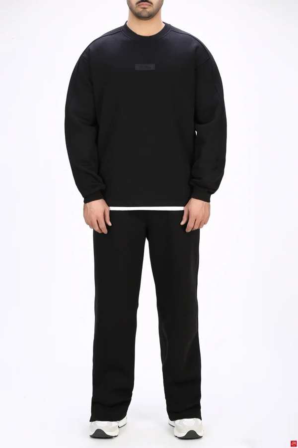 ست بلوز و شلوار مردانه اسپرت مشکی جی پی ای JPA کد 04188