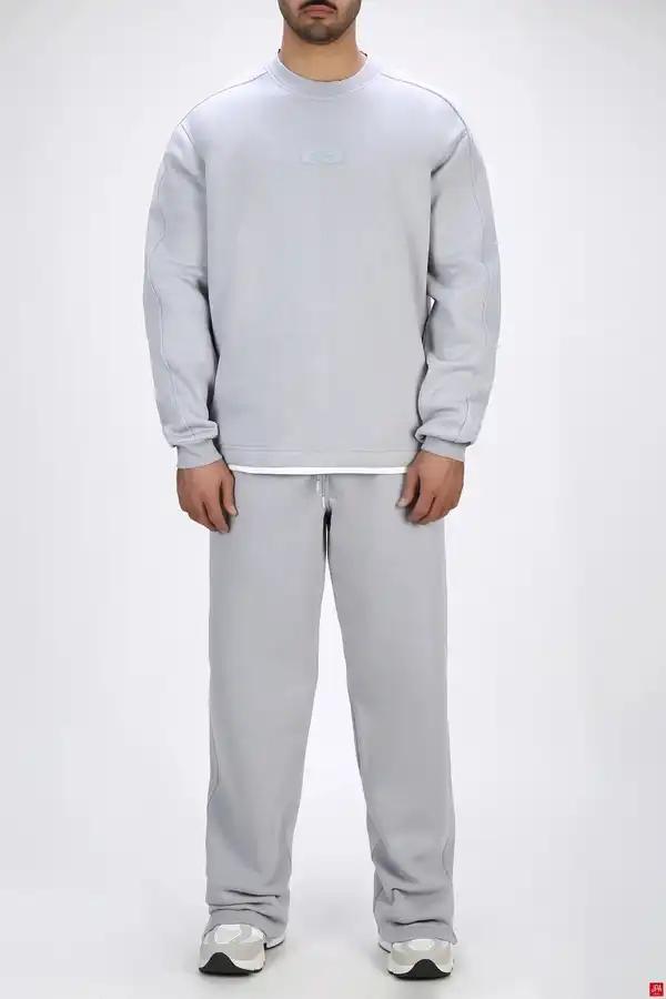 ست بلوز و شلوار مردانه اسپرت طوسی روشن جی پی ای JPA کد 04188