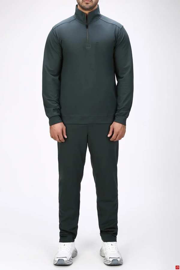 ست بلوز و شلوار مردانه اسپرت رگولار سبز تیره جی پی ای JPA کد 04133