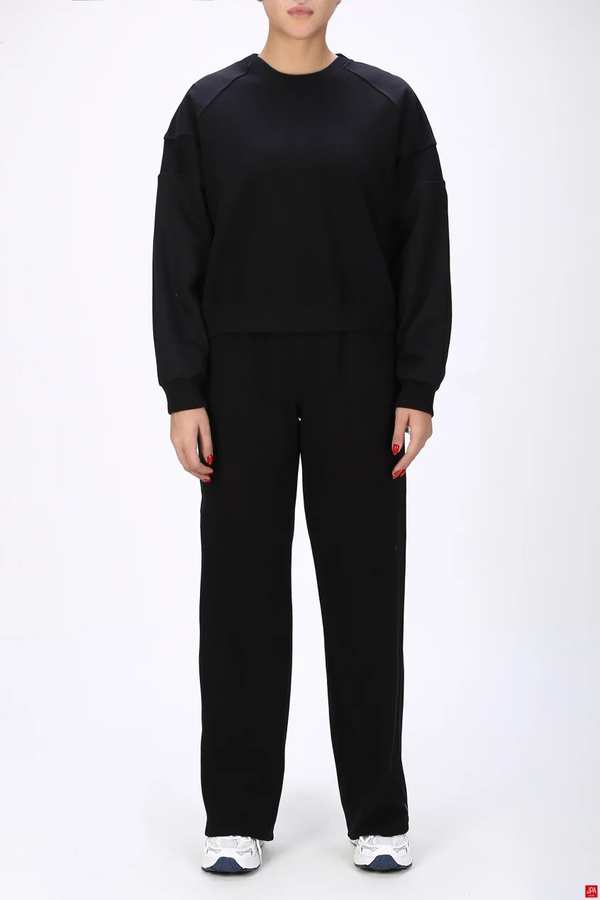 ست بلوز و شلوار زنانه مشکی جی پی ای JPA کد 04128