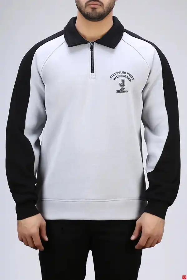 بلوز مردانه دورس نیم زیپ چاپی رگولار جی پی ای JPA کد 04191