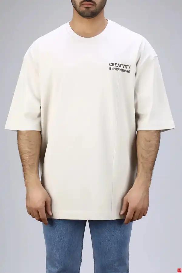 تیشرت مردانه یقه گرد چاپی - گلدوزی جی پی ای JPA کد - 04356