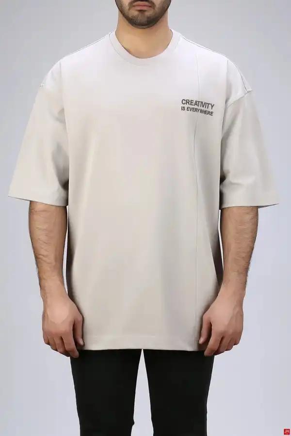 تیشرت مردانه یقه گرد چاپی - گلدوزی جی پی ای JPA کد - 04356