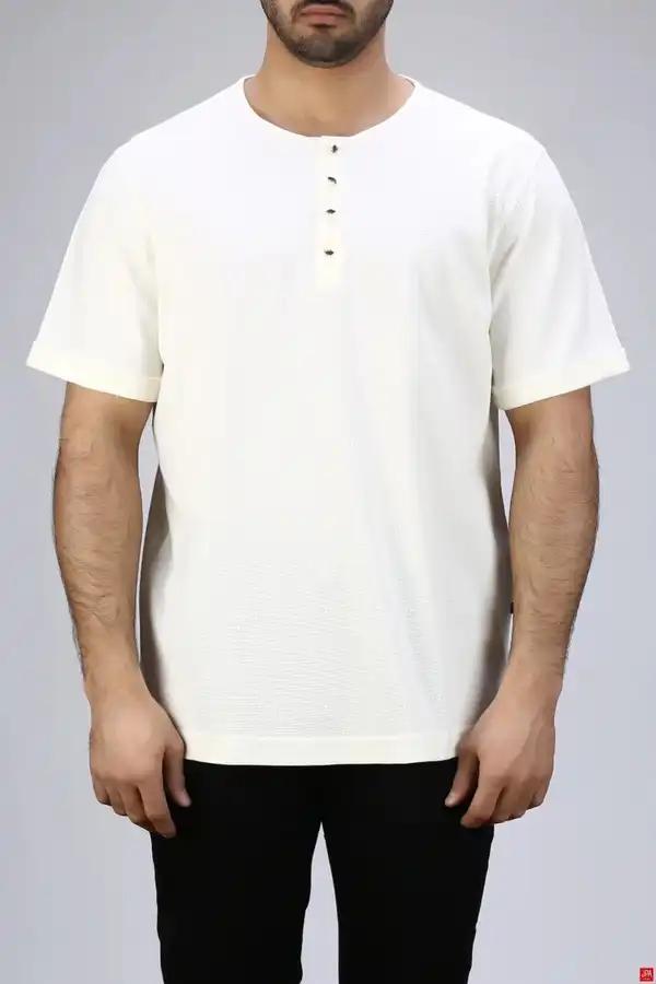 تیشرت مردانه یقه گرد طرحدار رگولار جی پی ای JPA کد - 04027