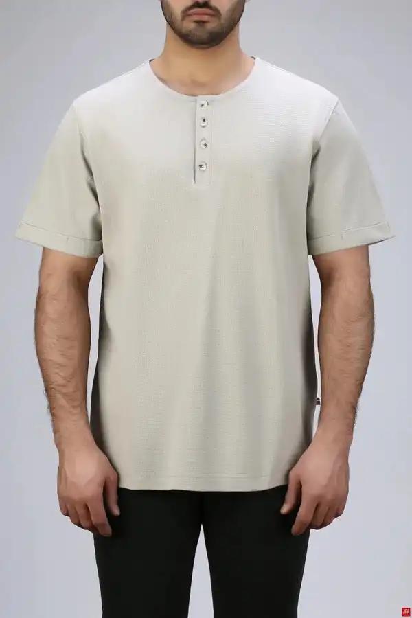 تیشرت مردانه یقه گرد طرحدار رگولار جی پی ای JPA کد - 04027