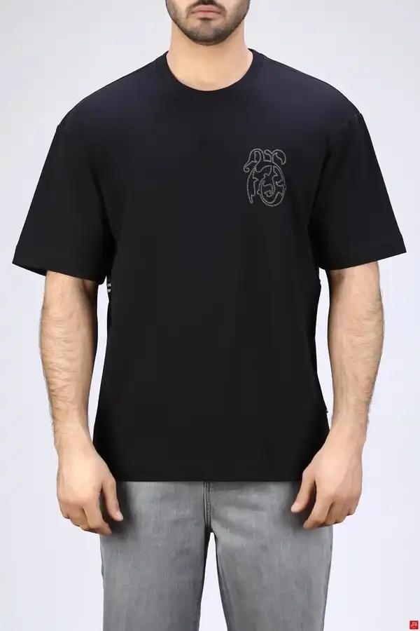 تیشرت مردانه یقه گرد چاپی - گلدوزی رگولار جی پی ای JPA کد - 04045