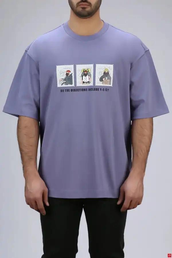 تیشرت مردانه یقه گرد چاپی جی پی ای JPA کد - 04281