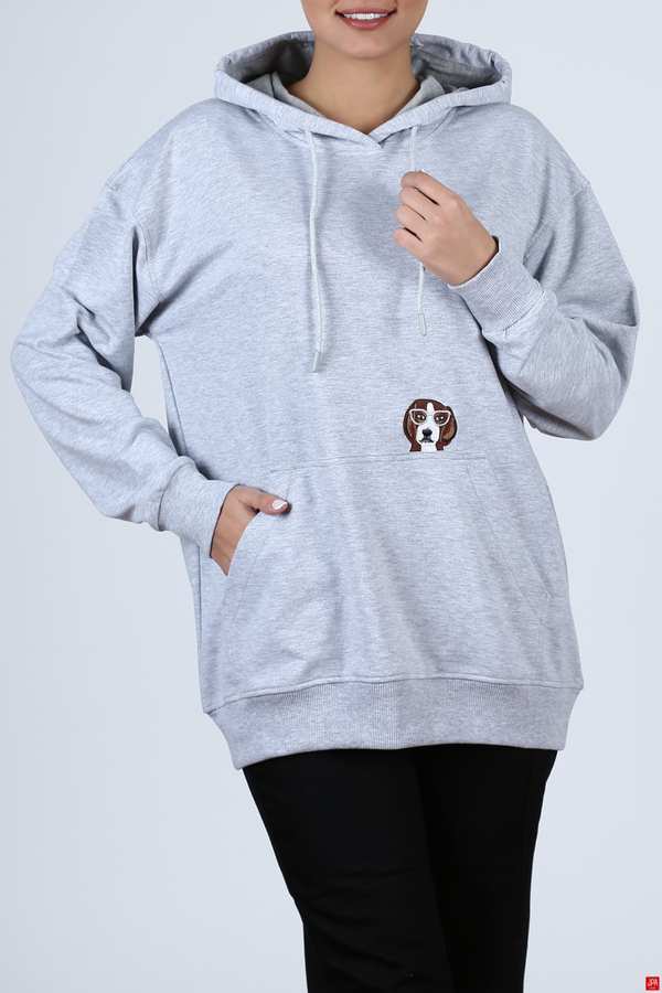 هودی زنانه ملانژ روشن جی پی ای JPA کد 01176