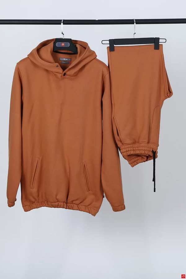 ست هودی و شلوار مردانه آجری جی پی ای JPA کد 02042