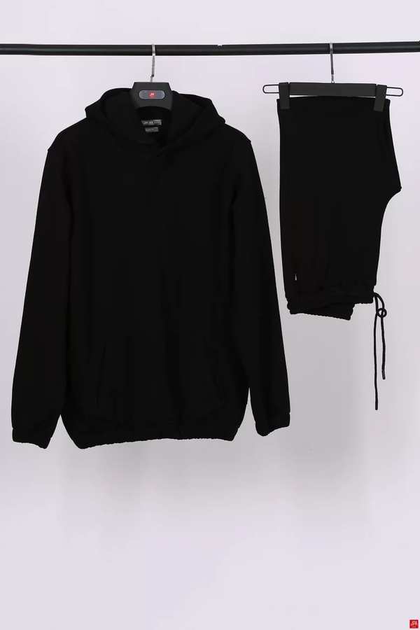 ست هودی و شلوار مردانه مشکی جی پی ای JPA کد 02042