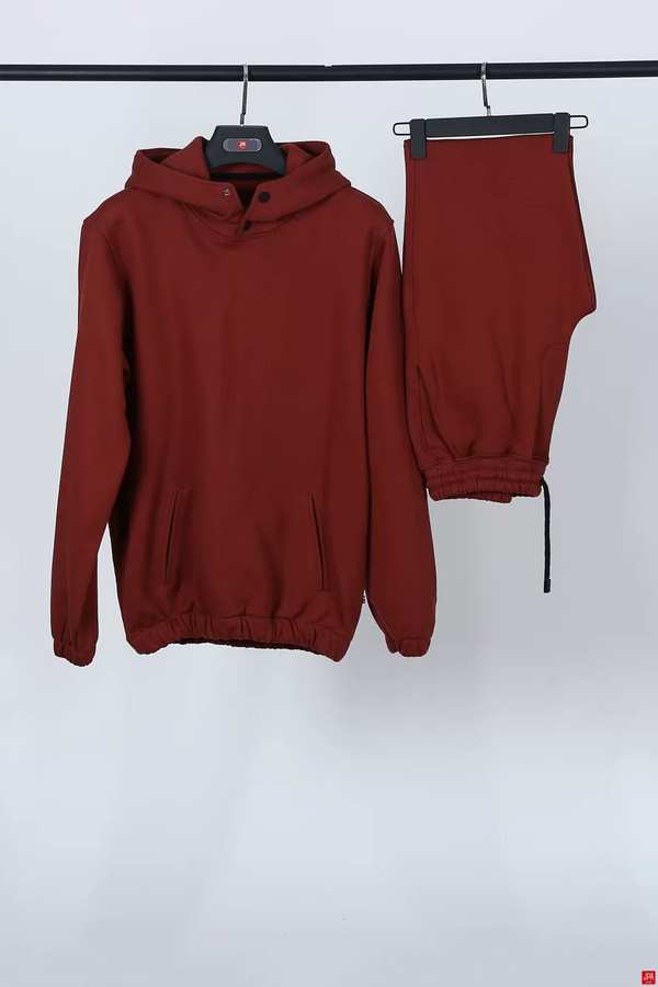 ست هودی و شلوار مردانه زرشکی جی پی ای JPA کد 02042