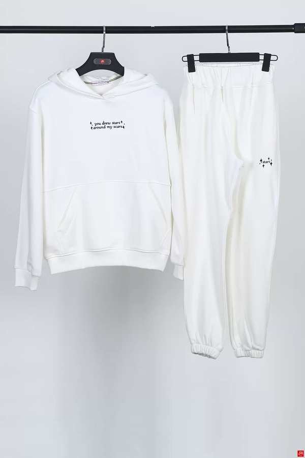 ست هودی و شلوار زنانه شیری جی پی ای JPA کد 02025