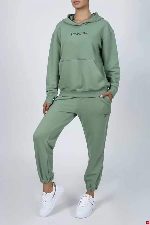ست هودی و شلوار زنانه سبز روشن جی پی ای JPA کد 02025