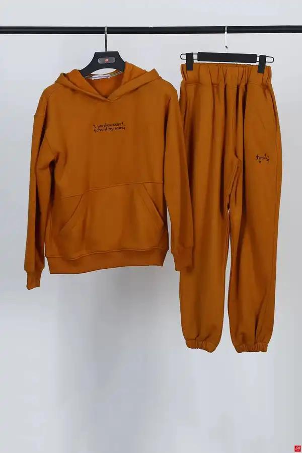 ست هودی و شلوار زنانه آجری جی پی ای JPA کد 02025