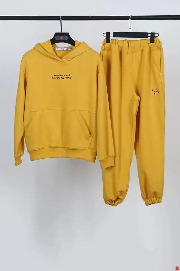 ست هودی و شلوار زنانه زرد جی پی ای JPA کد 02025