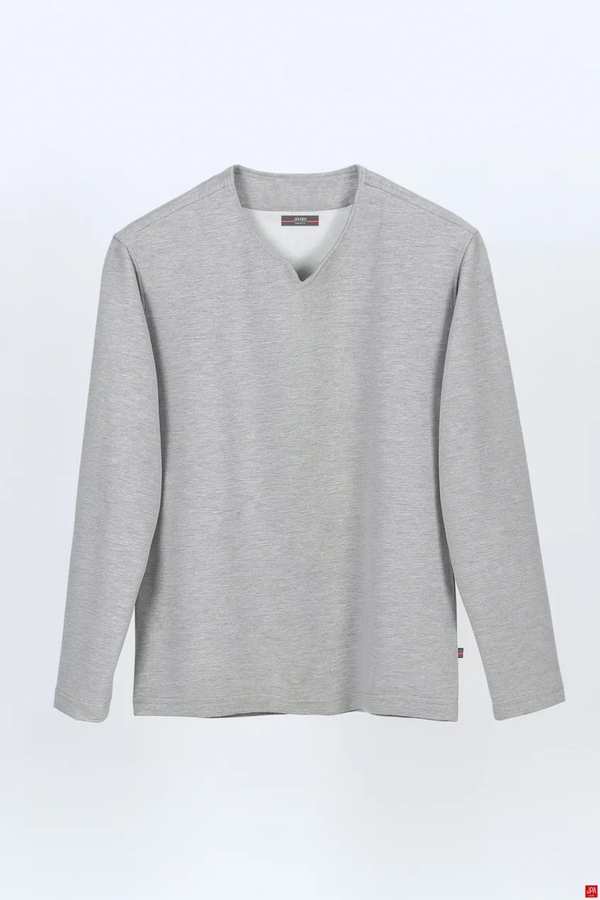 بلوز مردانه ملانژ روشن جی پی ای JPA کد 02152