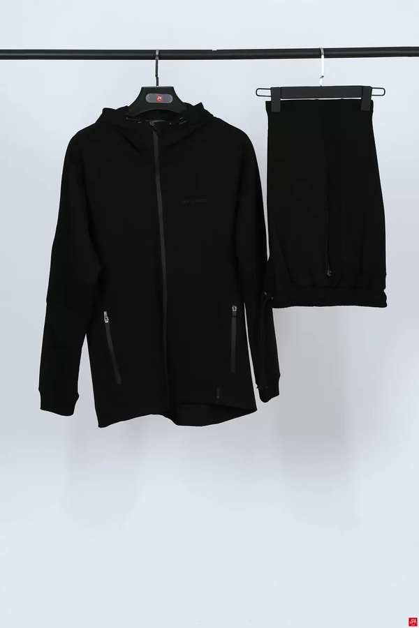 ست سویشرت و شلوار مردانه مشکی جی پی ای JPA کد 02073