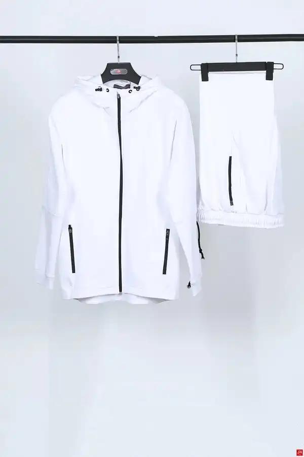 ست سویشرت و شلوار مردانه سفید جی پی ای JPA کد 02073