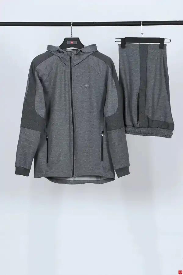 ست سویشرت و شلوار مردانه ملانژ تیره جی پی ای JPA کد 02073