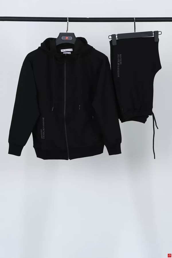 ست سویشرت و شلوار زنانه مشکی جی پی ای JPA کد 02079