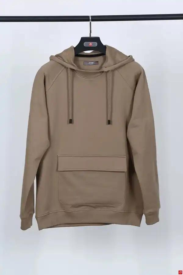 هودی مردانه قهوه ای روشن جی پی ای JPA کد 02119