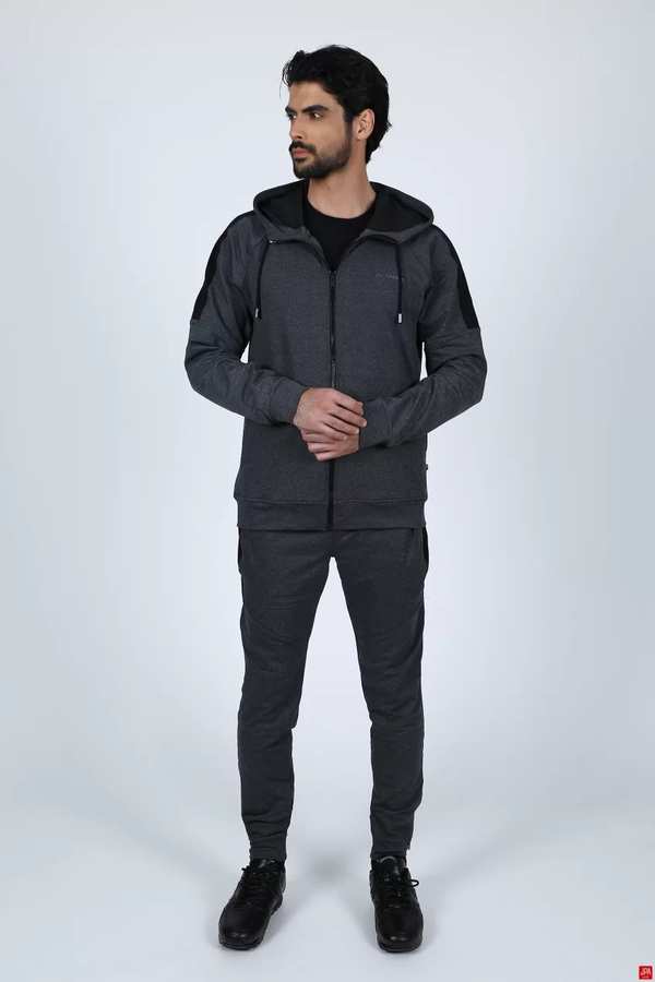 سویشرت و شلوار مردانه ملانژ تیره جی پی ای JPA کد 02084