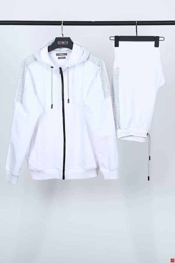 سویشرت و شلوار مردانه سفید جی پی ای JPA کد 02084