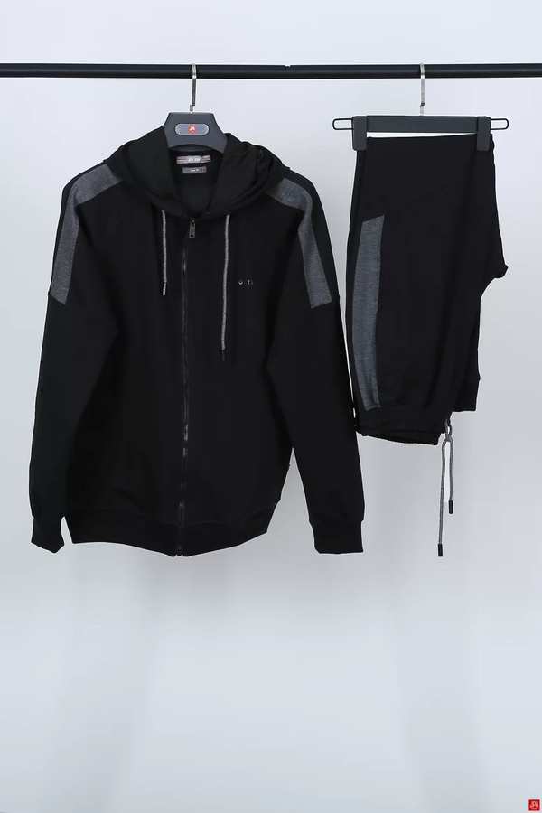 سویشرت و شلوار مردانه مشکی جی پی ای JPA کد 02084