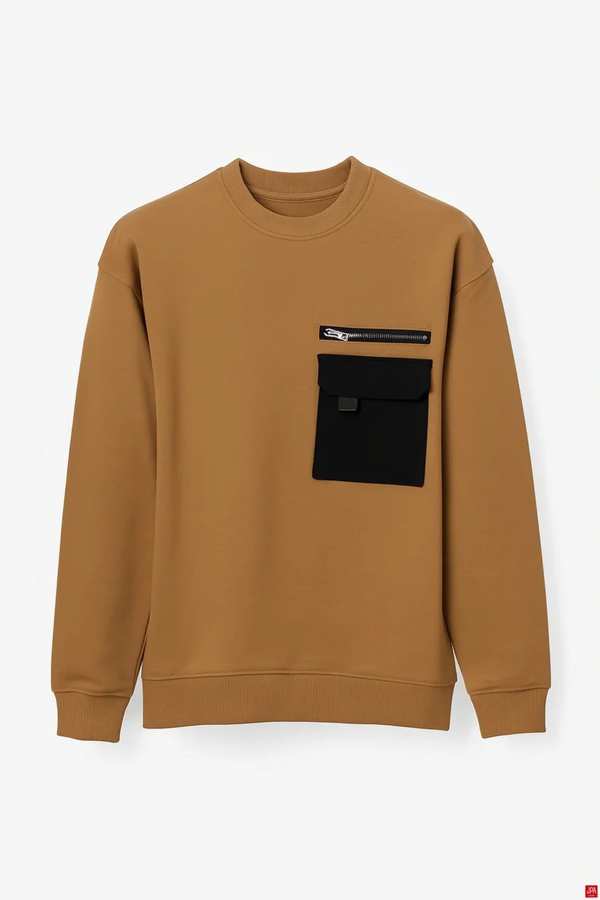 بلوز مردانه قهوه ای روشن جی پی ای JPA کد 02132