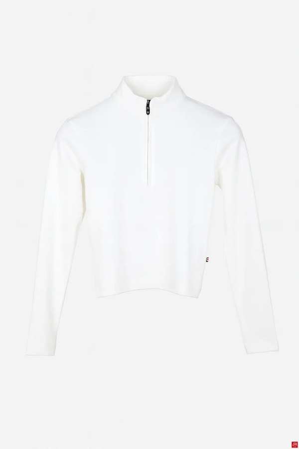 بلوز زنانه نیم زیپ اسلیم شیری جی پی ای JPA کد 02113