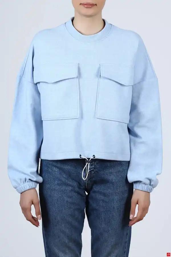 بلوز زنانه آبی روشن جی پی ای JPA کد 02182