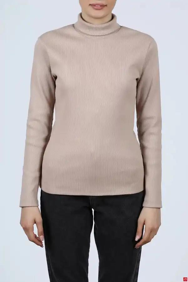 بلوز زنانه یقه اسکی نسکافه ای جی پی ای JPA کد 02221