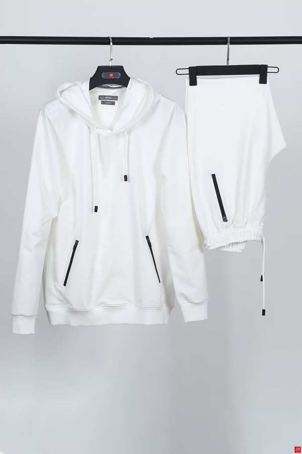 ست هودی و شلوار مردانه شیری جی پی ای JPA کد 02164