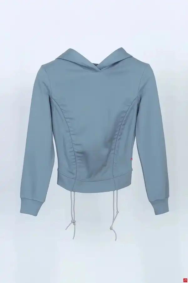 هودی زنانه کلاهدار اسلیم آبی روشن جی پی ای JPA کد 02111