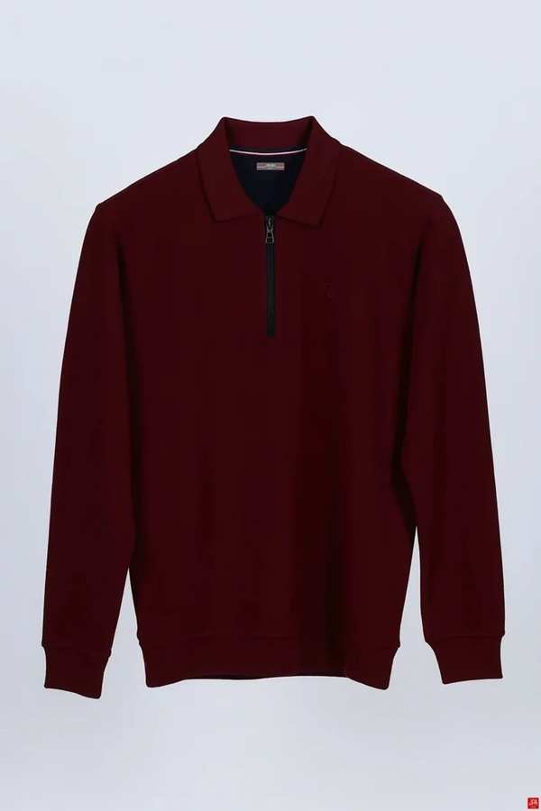 بلوز مردانه زرشکی جی پی ای JPA کد 02153