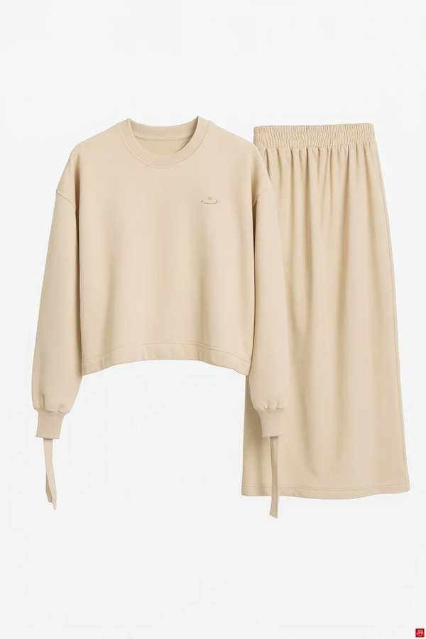 ست بلوز و دامن زنانه کرم روشن جی پی ای JPA کد 02072