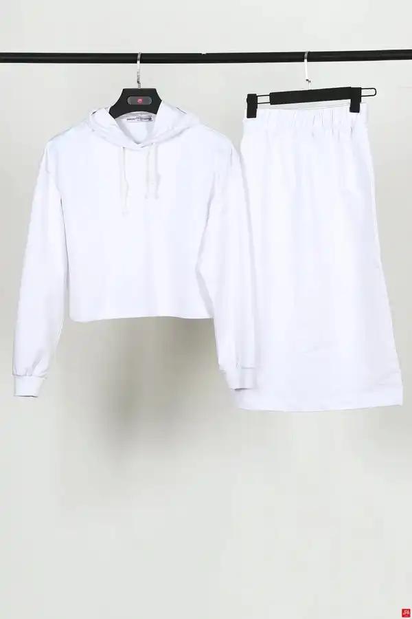 ست بلوز و دامن زنانه سفید جی پی ای JPA کد 02159