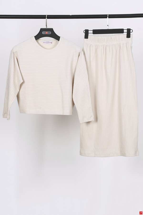 ست بلوز و دامن زنانه استخوانی جی پی ای JPA کد 02151