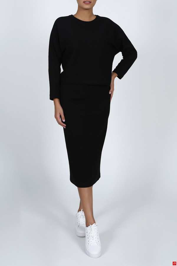 ست بلوز و دامن زنانه مشکی جی پی ای JPA کد 02151