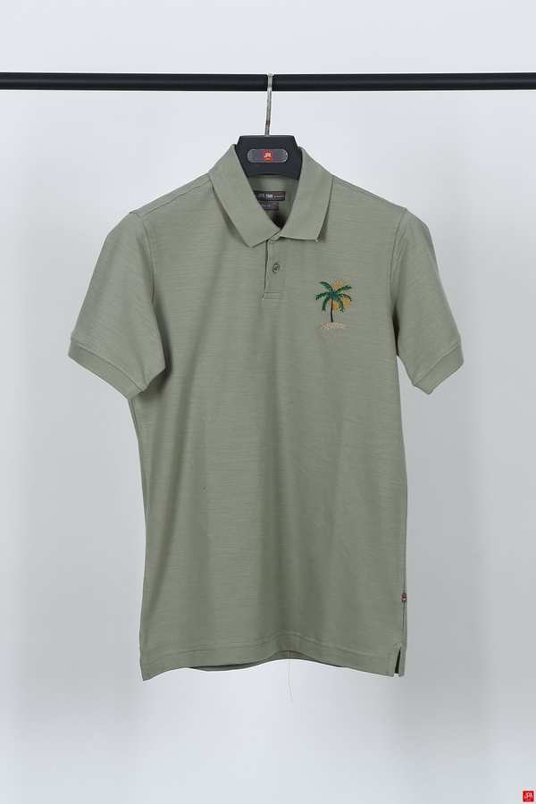 پولوشرت مردانه اسلیم سبز روشن جی پی ای JPA کد 02219