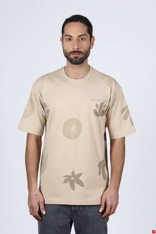 تی شرت مردانه کرم روشن جی پی ای JPA کد 02285